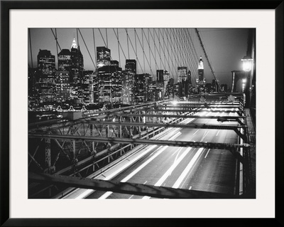 Manhattan at Night Framed Print Manhattan at Night Framed Print