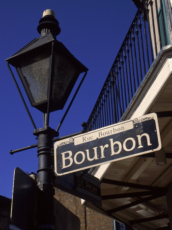 bourbon street sign. Bourbon Street, New Orleans,