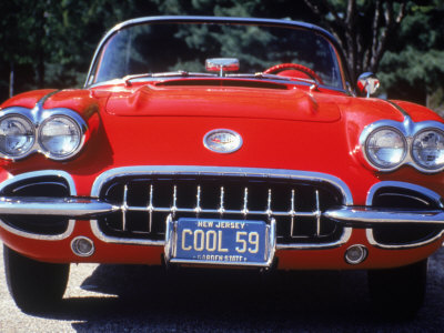 1959 Corvette Convertible Stretched Canvas Print