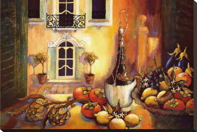 Kitchen in Tuscany Stretched Canvas Print Kitchen in Tuscany Stretched Canvas Print