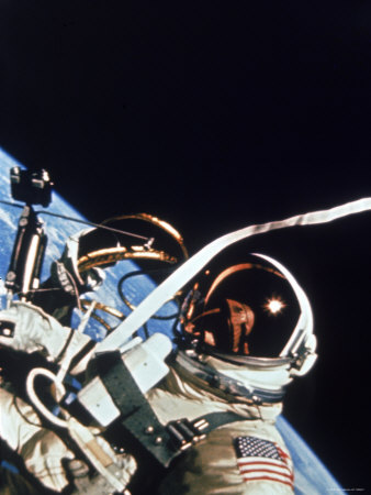 astronaut in space. Astronaut Edward White Walking