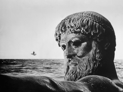 Statue Greek on Bronze Statue Of Poseidon  Greek God Of The Sea Photographic Print By