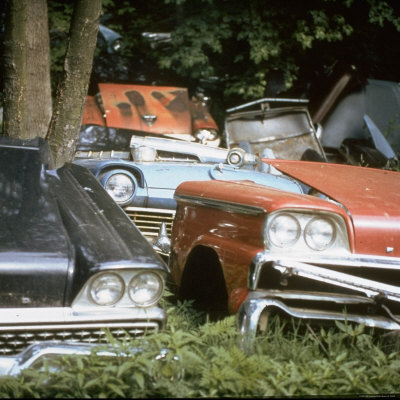 Automobile Junkyard Photographic Print Automobile Junkyard Photographic Print