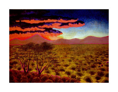 African Sunset Giclee Print African Sunset Giclee Print