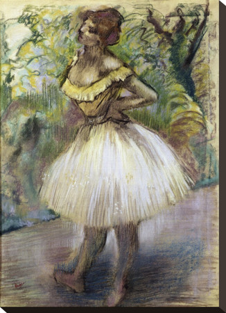 Dancer in Yellow Stretched Canvas Print Dancer in Yellow Stretched Canvas Print