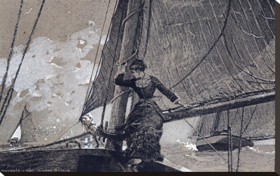Yachting Girl Stretched Canvas Print Yachting Girl Stretched Canvas Print