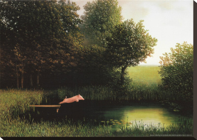 Kohler's Pig Stretched Canvas Print Kohler's Pig Stretched Canvas Print