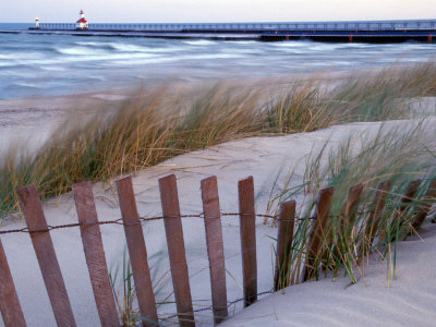 St. Joseph Lighthouse on Lake Michigan, Berrien County, Michigan, 