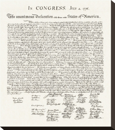 Declaration of Independence Stretched Canvas Print Declaration of Independence Stretched Canvas Print