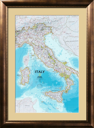 Map of Italy Framed Print Map of Italy Framed Print