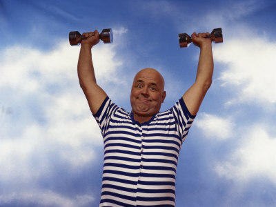 Working Out with Hand Weights Photographic Print Working Out with Hand Weights Photographic Print