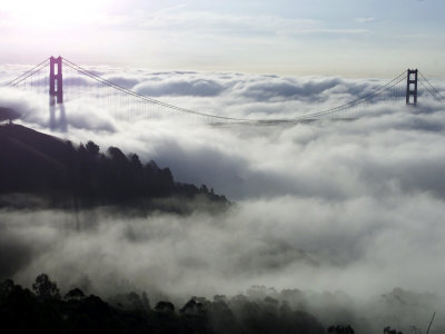 the golden gate bridge fog. Fog Shrouds the Golden Gate