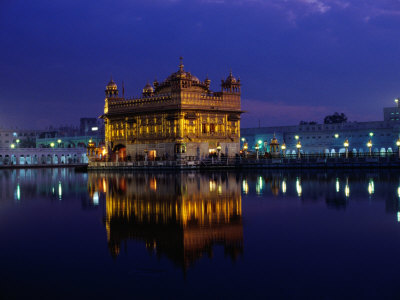 golden temple amritsar at night. The Golden Temple, Illuminated