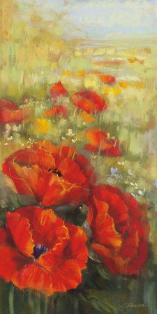 Red Poppy Panel Print Red Poppy Panel Print
