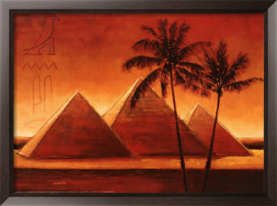 Sunset on Pyramids I Framed Print Sunset on Pyramids I Framed Print