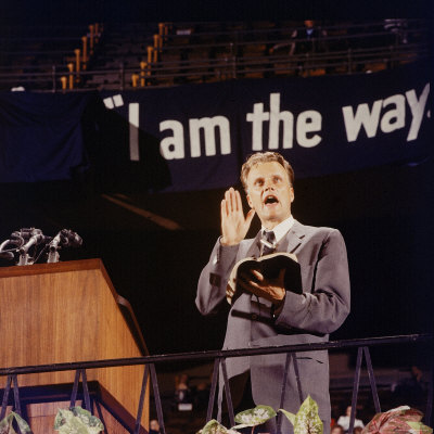 billy graham preaching. Evangelist Billy Graham