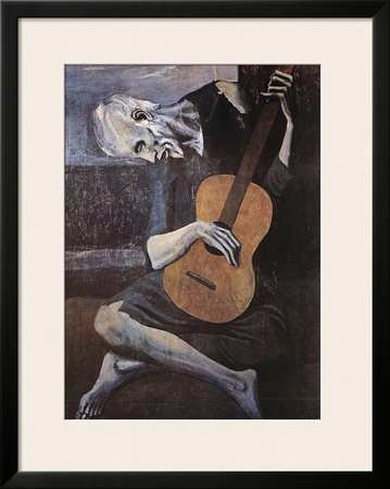 picasso guitar player. The Old Guitarist, c.1903