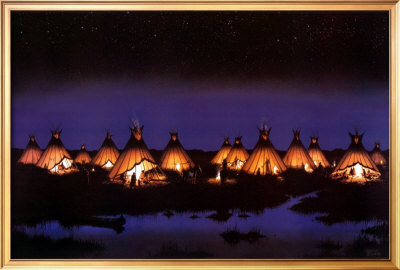 Night Fires Framed Print Night Fires Framed Print