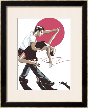 Salsa Dancers Framed Giclee Print Salsa Dancers Framed Giclee Print