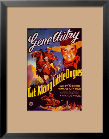Git Along, Little Dogies Framed Print Git Along, Little Dogies Framed Print