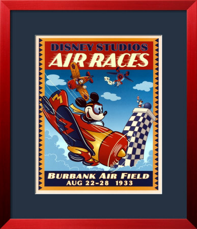 Mickey's Air Races Framed Print Mickey's Air Races Framed Print