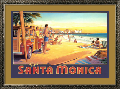 Visit Santa Monica Framed Print Visit Santa Monica Framed Print