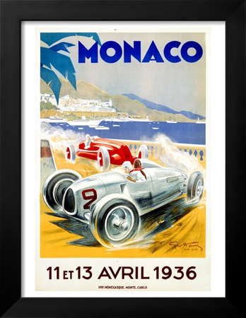 Monaco Grand Prix, 1936 Framed Print Monaco Grand Prix, 1936 Framed Print