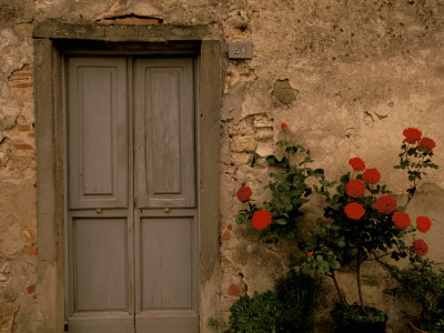 Tuscan Doorway, Castellina, Il Chianti, Tuscany, Italy Stretched Canvas Print
