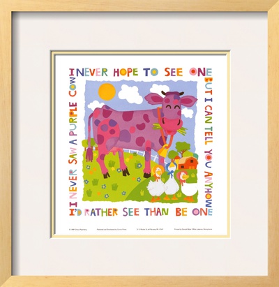 Purple Cow Framed Print Purple Cow Framed Print