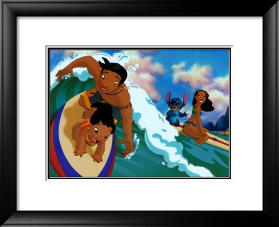 Lilo's Surfing Adventure Framed Print Lilo's Surfing Adventure Framed Print