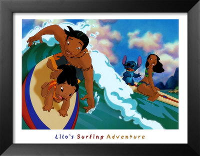 Lilo's Surfing Adventure Framed Print Lilo's Surfing Adventure Framed Print