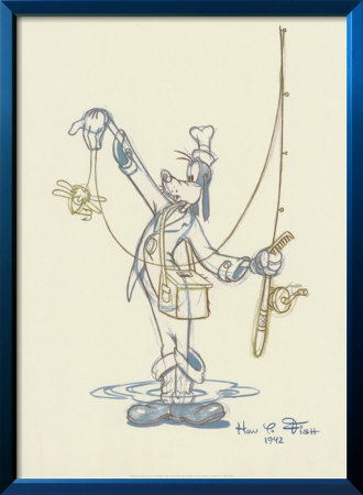 Fisherman Goofy Framed Print Fisherman Goofy Framed Print
