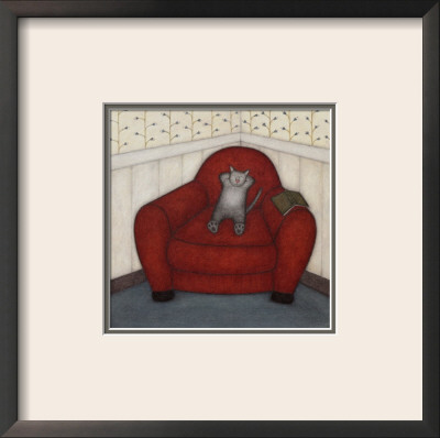 Cat Reading Framed Print Cat Reading Framed Print