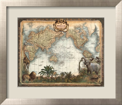 World Map Framed Print World Map Framed Print