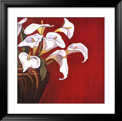 Callas on Red Framed Print Callas on Red Framed Print