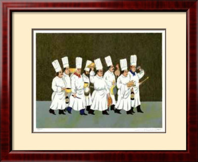 Chef`s Brigade Framed Print Chef`s Brigade Framed Print