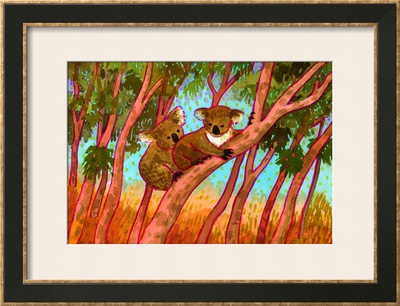 Koalas Framed Giclee Print Koalas Framed Giclee Print