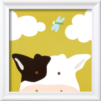 Peek-a-Boo III, Cow Framed Print Peek-a-Boo III, Cow Framed Print