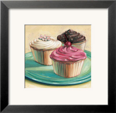 Three Cupcakes Framed Print Three Cupcakes Framed Print