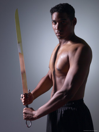 Man with Ceremonial Sword Photographic Print Man with Ceremonial Sword Photographic Print
