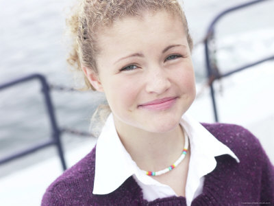 Smiling Teenager on Boat Photographic Print Smiling Teenager on Boat Photographic Print