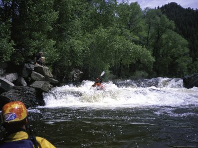 Whitewater Kayaking, USA Premium Poster Whitewater Kayaking, USA Premium Poster