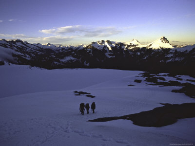 Mountaineering in the Sunrise, New Zealand Premium Poster Mountaineering in the Sunrise, New Zealand Premium Poster