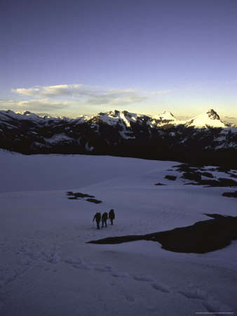 Mountaineering in the Sunrise, New Zealand Premium Poster Mountaineering in the Sunrise, New Zealand Premium Poster