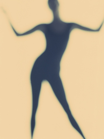 Silhouette of a Woman Standing Photographic Print Silhouette of a Woman Standing Photographic Print