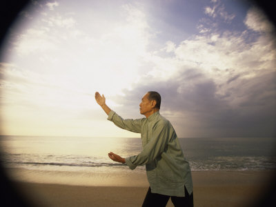 Senior Man Practicing Tai Chi Photographic Print Senior Man Practicing Tai Chi Photographic Print