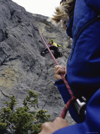 Low Angle View of Mountain Climbers Photographic Print Low Angle View of Mountain Climbers Photographic Print