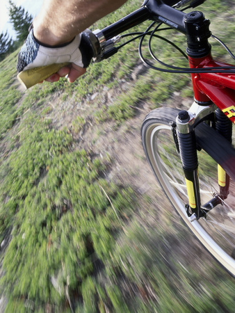 Mountain Biker on a Trail Photographic Print Mountain Biker on a Trail Photographic Print