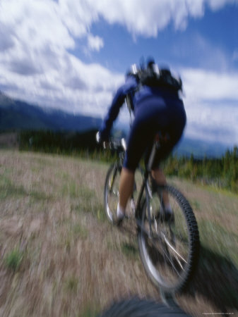 Motion Blurred Image of a Mountain Biker Photographic Print Motion Blurred Image of a Mountain Biker Photographic Print