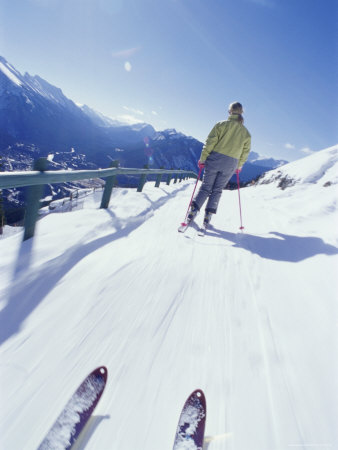First Person View of Cross Country Skiing Photographic Print First Person View of Cross Country Skiing Photographic Print